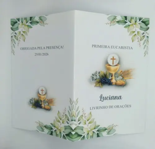 Lembrancinha Livrinho de Orações Primeira Eucaristia