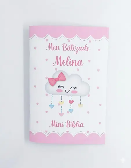 Lembrancinha Mini Bíblia Personalizada Batizado