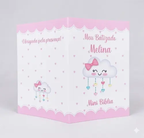 Lembrancinha Mini Bíblia Personalizada Batizado