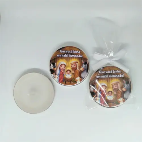 Lembrancinha Natal Latinha com Vela Perfumada