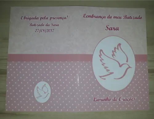 Livrinho de Orações Batizado Menina