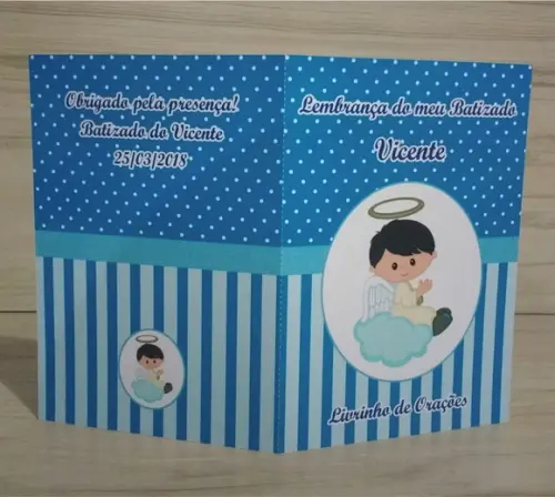 Livrinho de Orações Batizado Menino