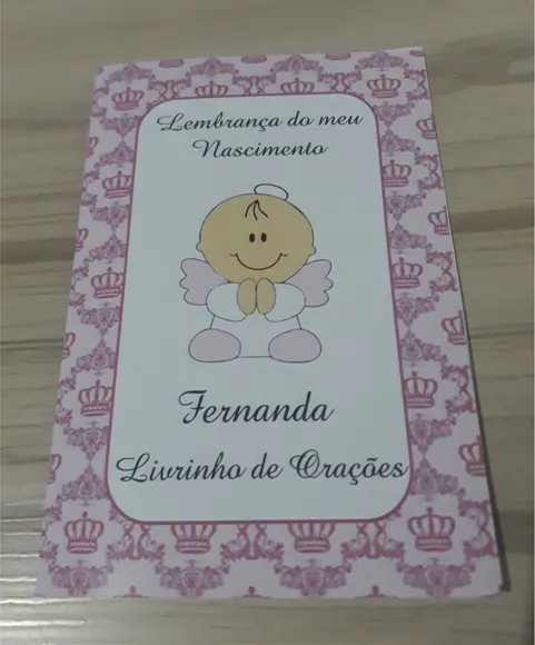 Livrinho de Orações Personalizado Nascimento Menina