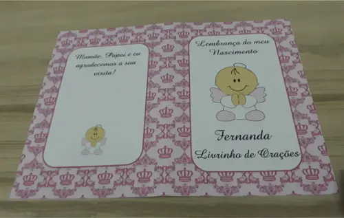 Livrinho de Orações Personalizado Nascimento Menina