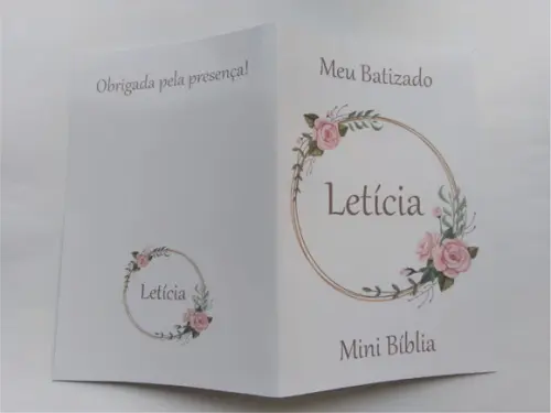 Mini Bíblia Personalizada Batizado