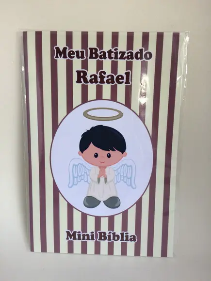 Mini Bíblia Personalizada Batizado Menino