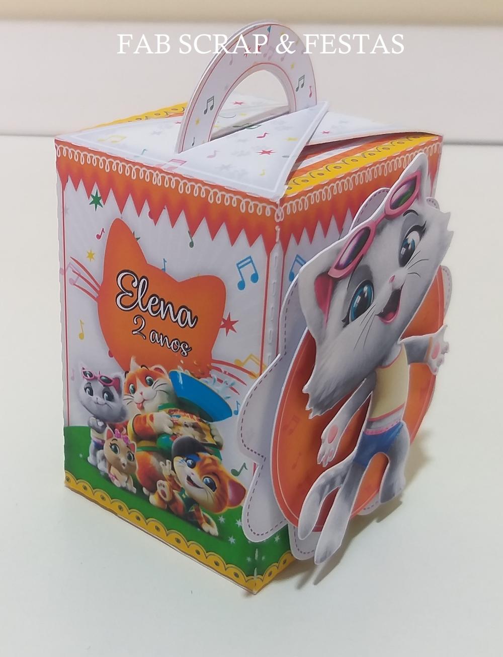 CAIXA CUBO ALTA COM ALÇA 44 GATOS