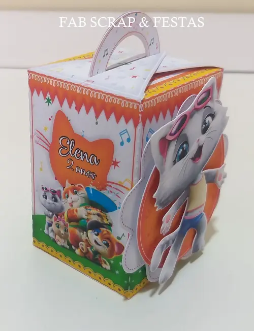 CAIXA CUBO ALTA COM ALÇA 44 GATOS