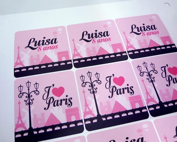 Adesivo Caixa Acrílica Paris - Cartela 15 un