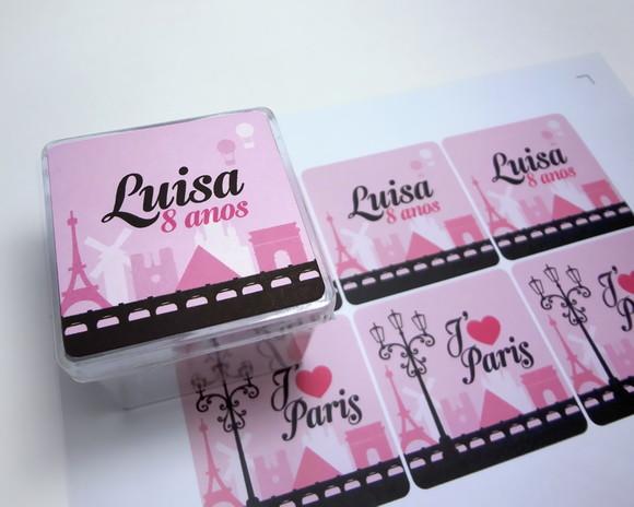 Adesivo Caixa Acrílica Paris - Cartela 15 un