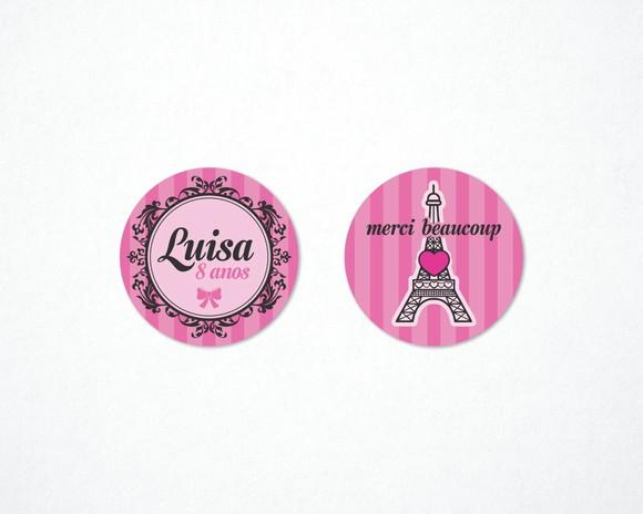Adesivo Latinha Paris - Cartela 20 Un.
