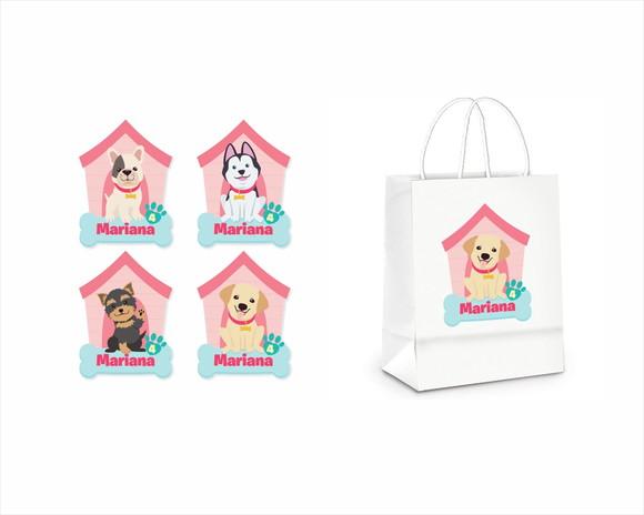 Adesivo para Sacolinha Pets Cachorrinho