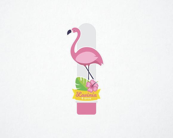 Aplique Tropical Flamingo - Pacote 10 un