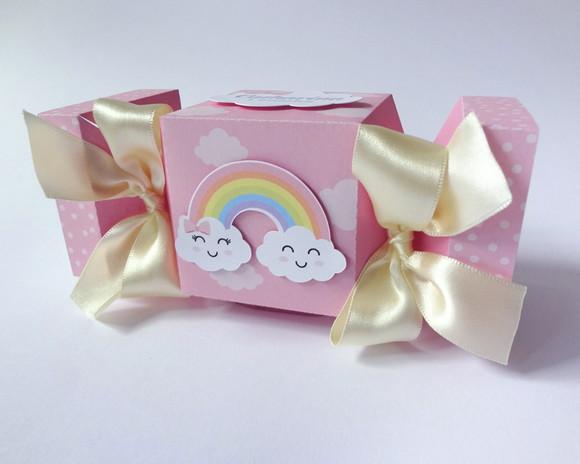 Caixa Bala Chuva de Amor Rosa