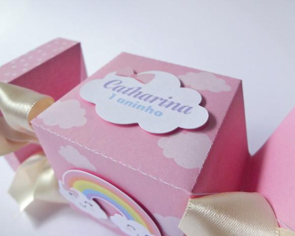 Caixa Bala Chuva de Amor Rosa