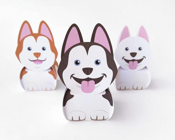 Caixa Cachorrinho Husky