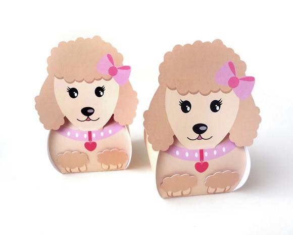 Caixa Cachorrinho Poodle Creme