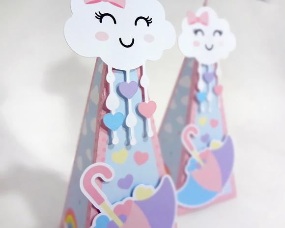 Caixa Pirâmide Chuva de Amor