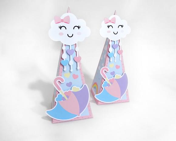 Caixa Pirâmide Chuva de Amor