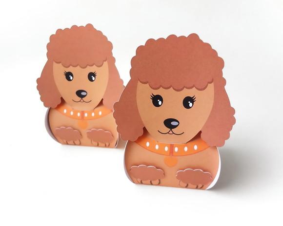 Caixinha Cachorrinho Poodle Marrom