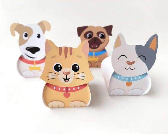 Caixinha Pets Gatinho Cachorrinho Pet Shop