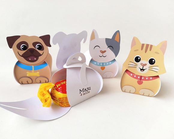 Caixinha Pets Gatinho Cachorrinho Pet Shop