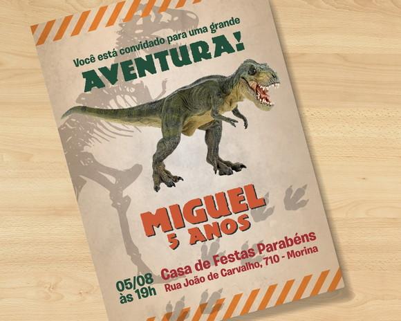 Convite Virtual Dinossauro