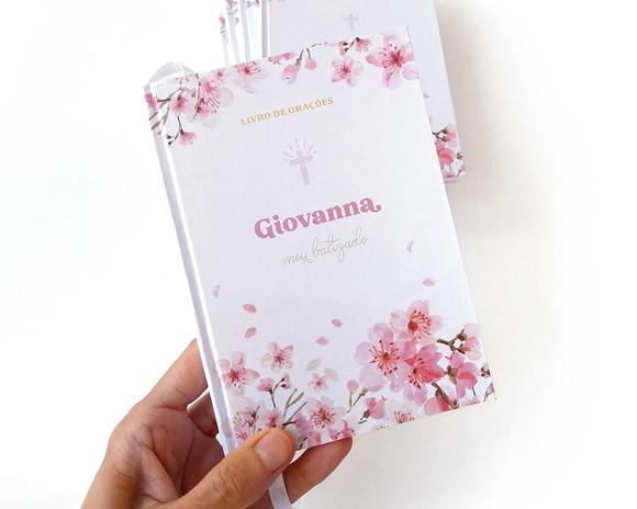 Lembrancinha Batizado Livro de Orações Cerejeira