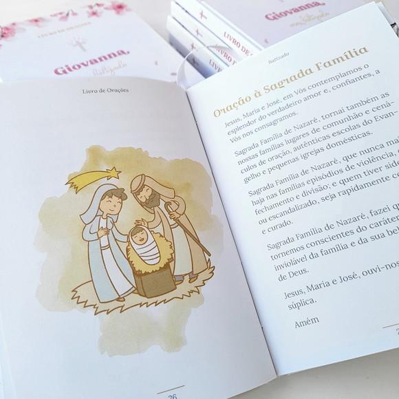 Lembrancinha Batizado Livro de Orações Cerejeira