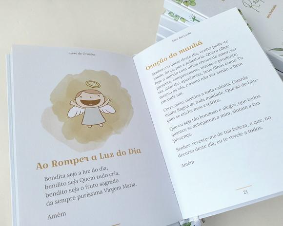 Livro de Orações Batizado Capa Dura Botânico