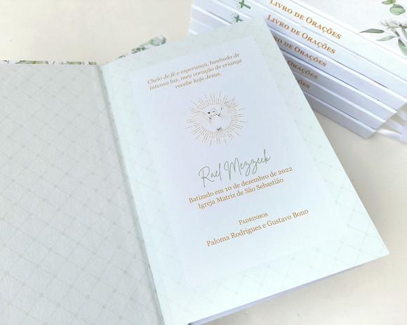 Livro de Orações Batizado Capa Dura Botânico