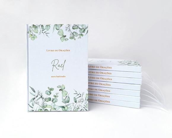 Livro de Orações Batizado Capa Dura Botânico