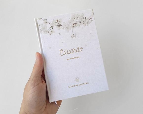 Livro de Orações Capa de Tecido Lembrancinha Batizado
