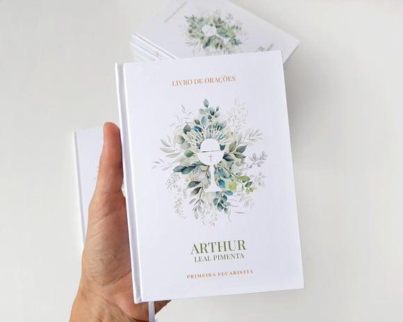 Livro de Orações Eucaristia Lembrancinha Capa Personalizada
