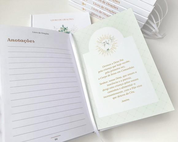 Livro de Orações Eucaristia Lembrancinha Capa Personalizada