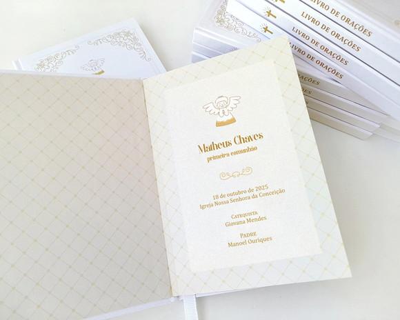 Livro de Orações Eucaristia Lembrancinha Arabesco