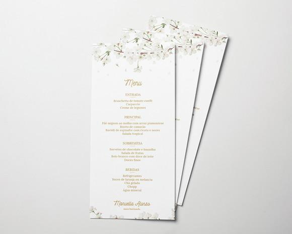 Menu Batizado Cerejeira Branca