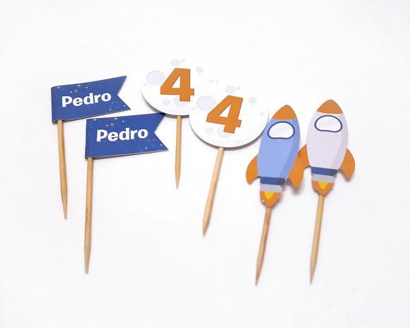 Topper Astronauta - Pacote 30 un