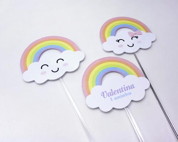 Topper Chuva de Amor Nuvem - Pacote 30 un