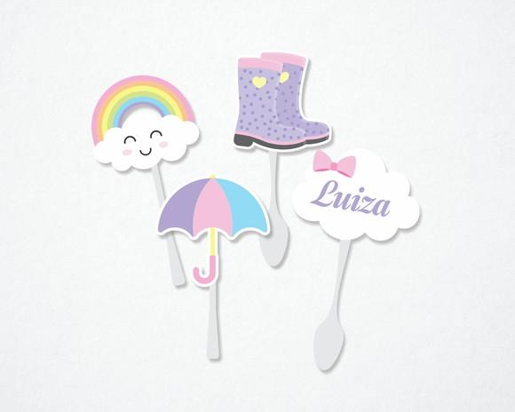 Topper Chuva de Amor - Pacote 30 un