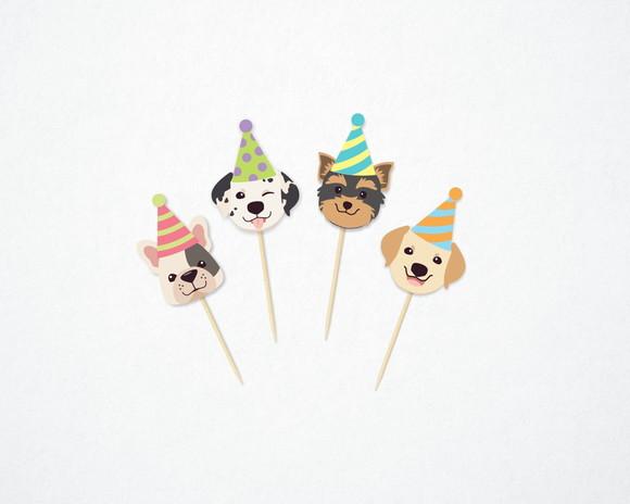 Topper Pets Cachorrinhos Chapeuzinho - Pacote 30 un