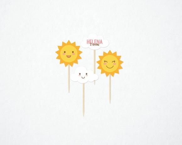 Topper Sol - Pacote 30 un