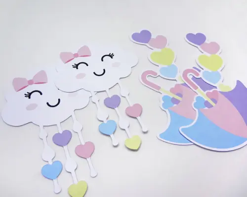 Aplique Chuva de Amor - Pacote 12 un