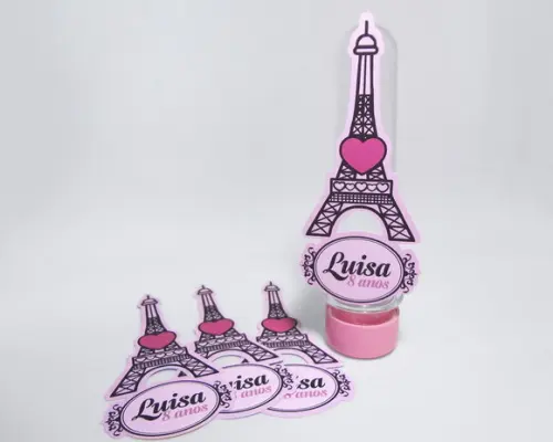 Aplique Paris Personalizado - Pacote 12 un