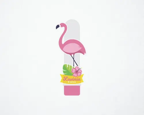Aplique Tropical Flamingo - Pacote 10 un