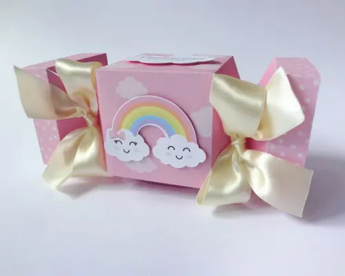 Caixa Bala Chuva de Amor Rosa