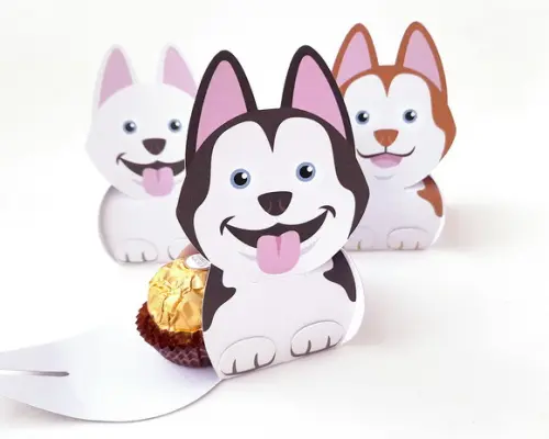 Caixa Cachorrinho Husky