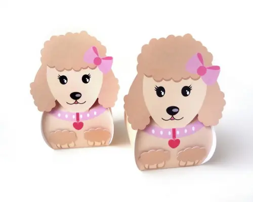 Caixa Cachorrinho Poodle Creme