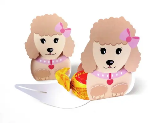 Caixa Cachorrinho Poodle Creme