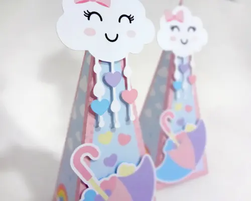 Caixa Pirâmide Chuva de Amor